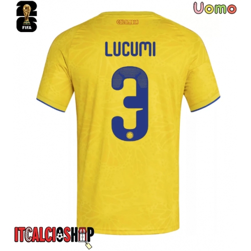 Colombia Jhon Lucumi #3 Prima Maglia Mondiali 2026 Manica Corta